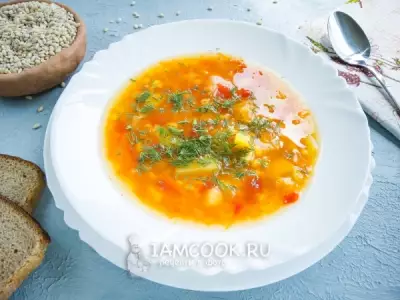 Суп из перловки без мяса