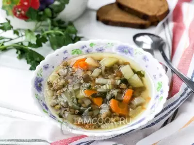 Суп с чечевицей и овощами