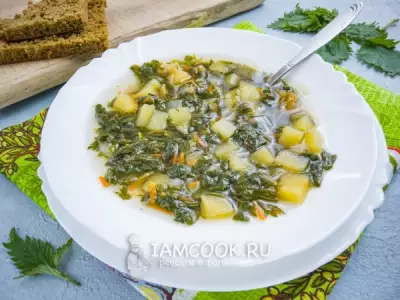 Постный суп из крапивы