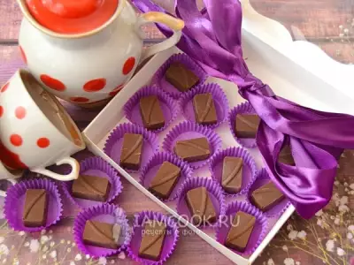 Шоколадные конфеты с дробленым фундуком