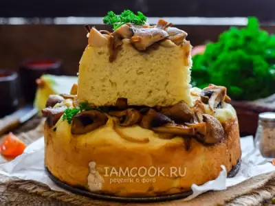 Постный пирог с грибами