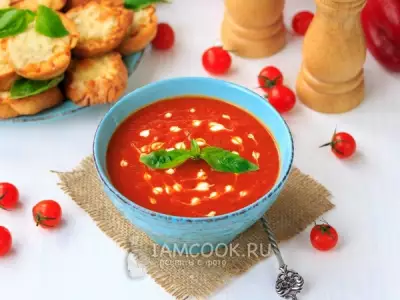 Суп-пюре из печеных томатов