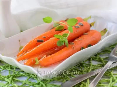 Гарнир из глазированной моркови с тимьяном