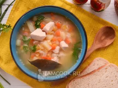 Гороховый суп с куриной грудкой