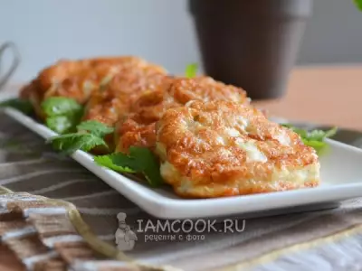 Оладьи из куриного филе с крахмалом и кефиром