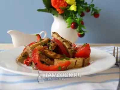 Салат с баклажанами и помидорами фото