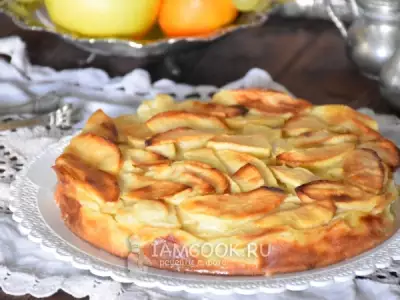 Яблочный пирог почти без муки