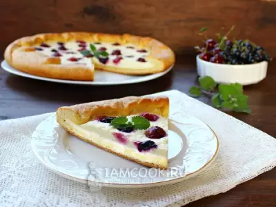 Творожный пирог «Нежность» с ягодами