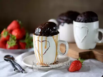 Шоколадный кекс в кружке