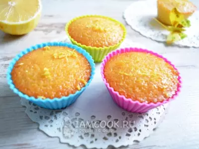 Лимонные кексы с карамелью