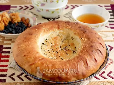 Узбекская лепешка на кефире в духовке