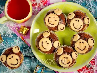 Банановые кексы с шоколадными каплями «Мартышки»