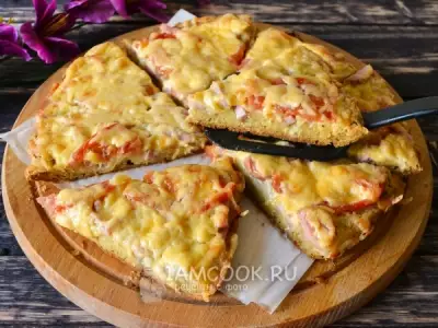 Тесто для пиццы на сметане и майонезе (+пицца)