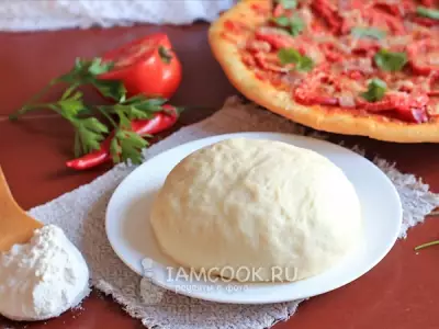 Дрожжевое тесто на кефире для пиццы