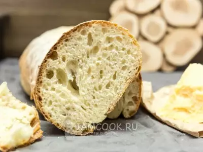 Итальянский хлеб на ночной опаре
