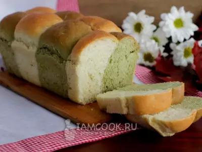 Хлеб с чаем Матча