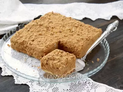 Торт из печенья и сметаны без выпечки фото