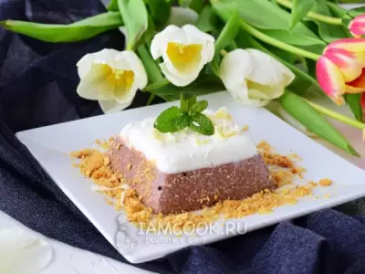 Творожный десерт с желатином фото