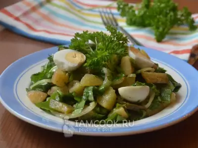 Картофельный салат с щавелем