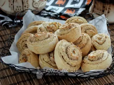 Постное печенье с орехами