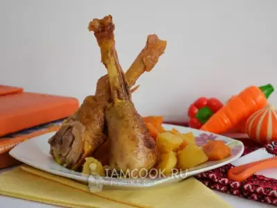 Домашняя курица, запеченная в духовке