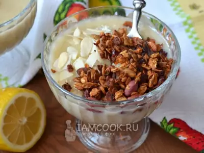 Бананово-грушевый десерт с кокосовым молоком