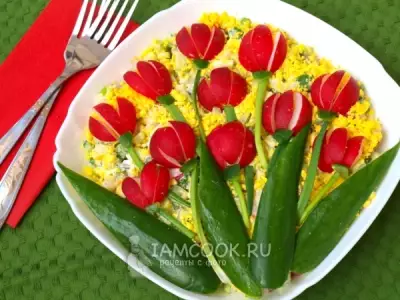 Салат «Букет тюльпанов»