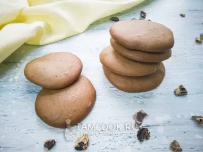 Шоколадное бисквитное печенье фото