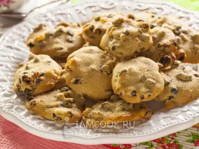 Печенье на маргарине с сухофруктами фото