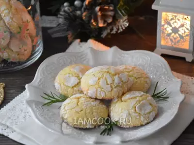 Мраморное лимонное печенье