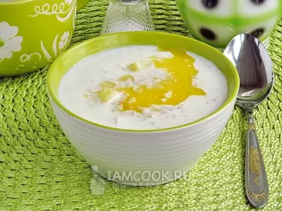 Суп молочный из ячневой крупы по латышски