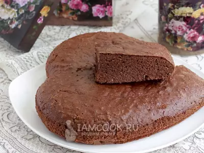 Шоколадный бисквит со сливочным маслом
