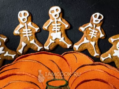 Пряники на хэллоуин скелеты