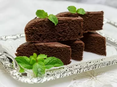 Гречневый пирог с шоколадом и коньяком