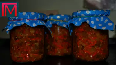 Салат-соте из кабачков и баклажанов
