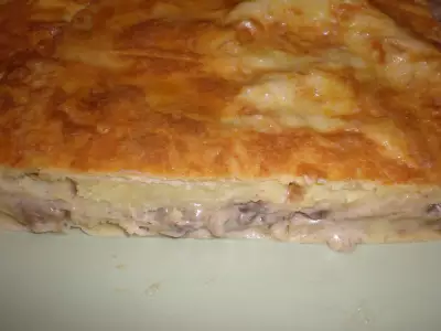 Пирог из лаваша с картофельно сливочно грибной начинкой