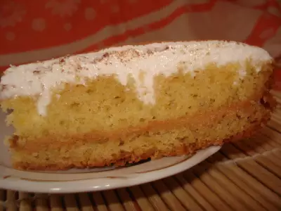 Торт с апельсиновым бисквитом и нежным суфле