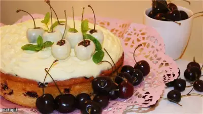 Вишнёво-черешневый пирог "алиса"