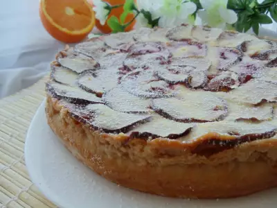Инжирный пирог с творожено апельсиновым кремом