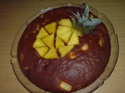Ананасово марципановый пирожок