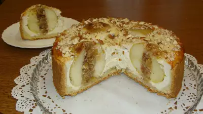 "заливные яблочки" - изумительный пирог с целыми яблоками и творогом.