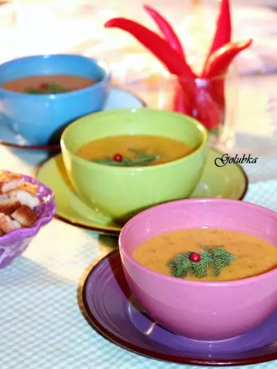 Суп-пюре с овощами и машем