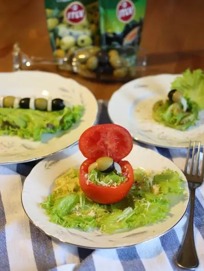 Средиземноморский салат "дамам - кольца, мужчинам - браслеты" фото