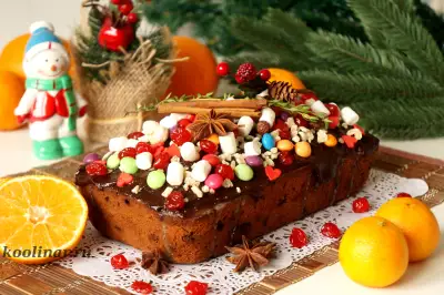Рождественский кекс с мандаринами