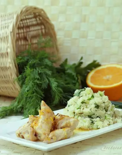 Цитрусовый цыпленок с салатом из кускуса