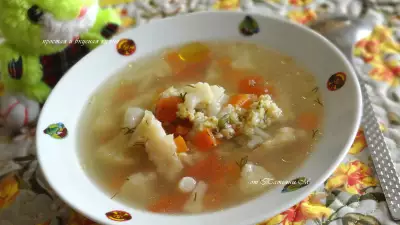 Суп с окунем и цветной капустой (детское меню, мультиварка)