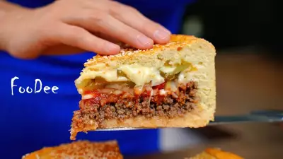 Мясной пирог "чизбургер"