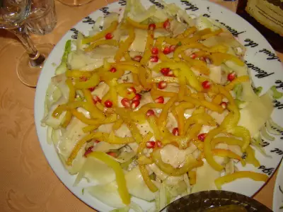 Салат из фенхеля сельдерея и граната