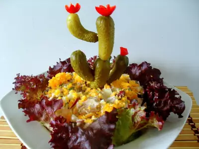 Салат "цветущий кактус"(рецепт для дуэли)