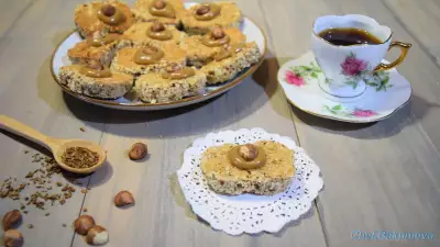 Кофейное печенье с фундуком и белым шоколадом. видео